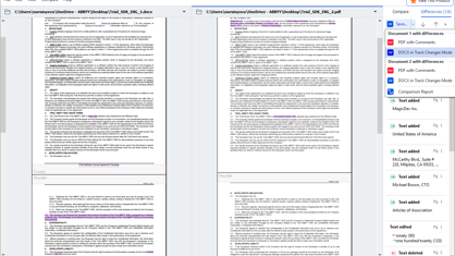 Compare documents and track changes from multiple formats.